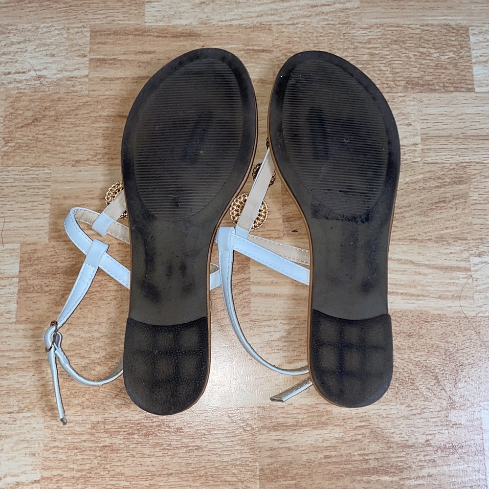 White Rhinestone Sandals - Picture 3 of 3